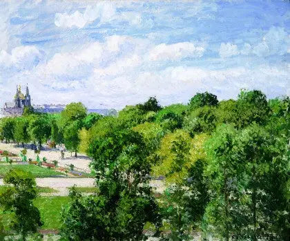 Zahrada Tuileries, léto - Camille Pissarro