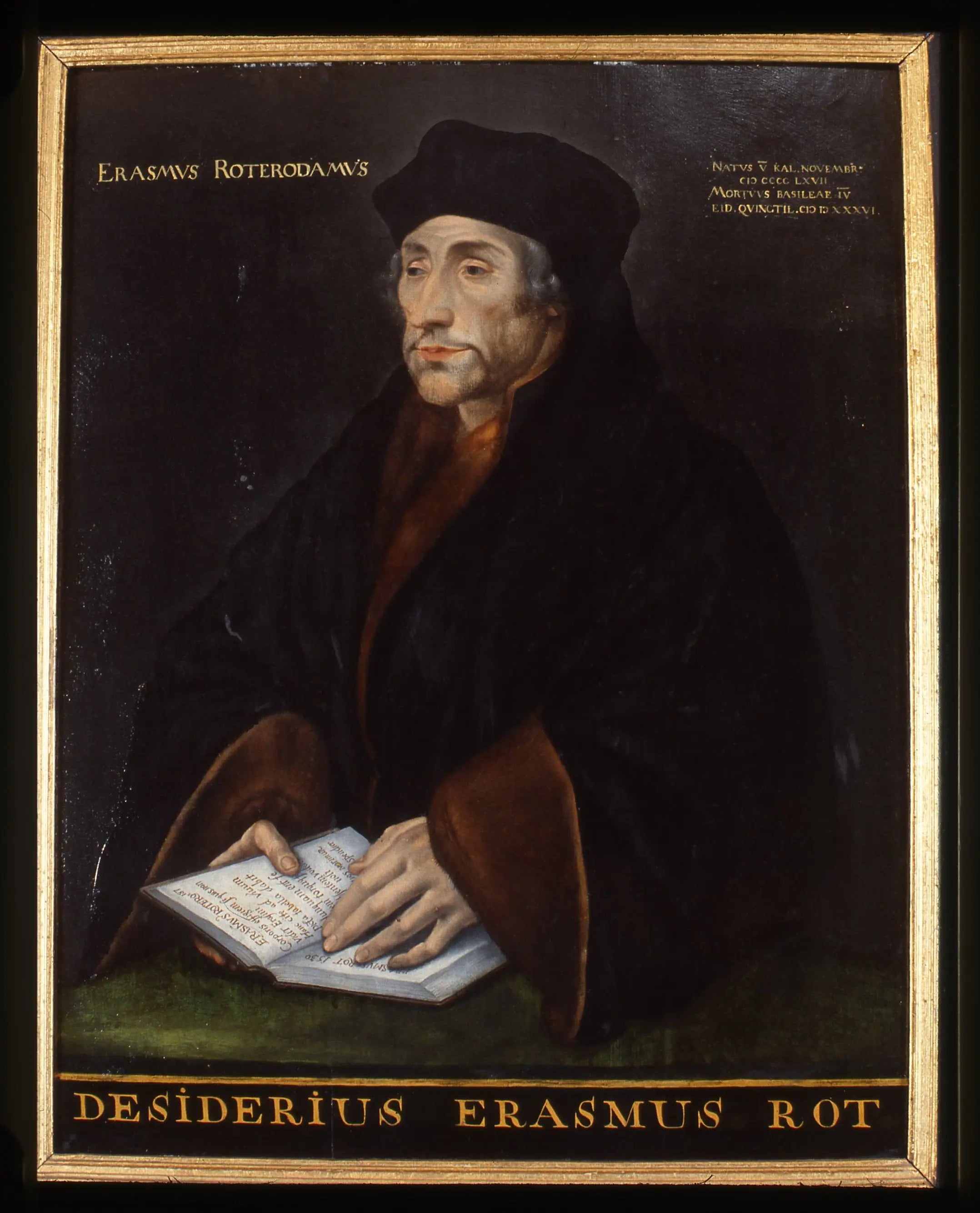 Portrait of Desiderius Erasmus humanist - Hans Holbein le Jeune - Alpha Reproduction