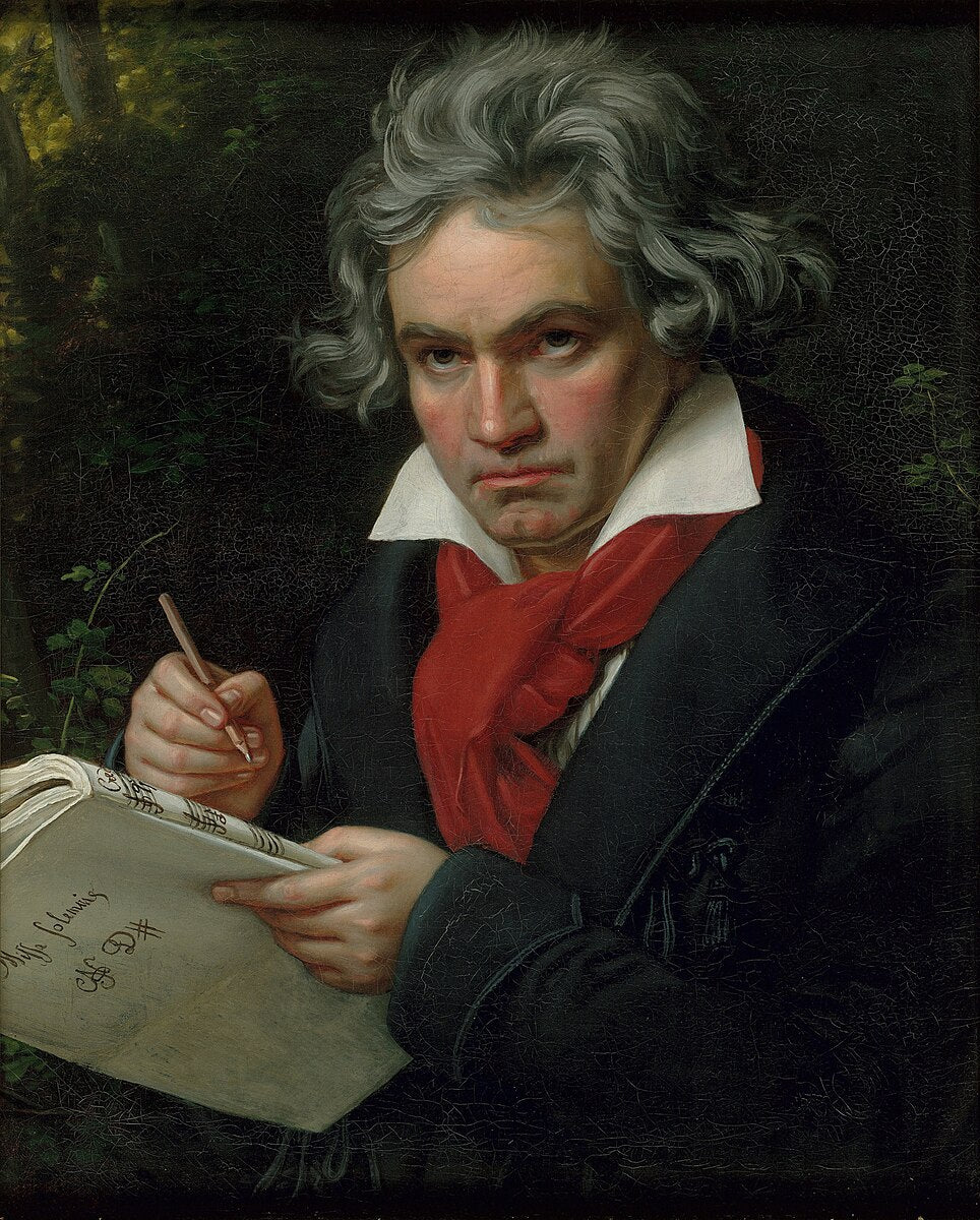 Portrét Beethovena komponujícího Missa Solemnis, vytvořený v roce 1820 Josephem Karlem Stielem
