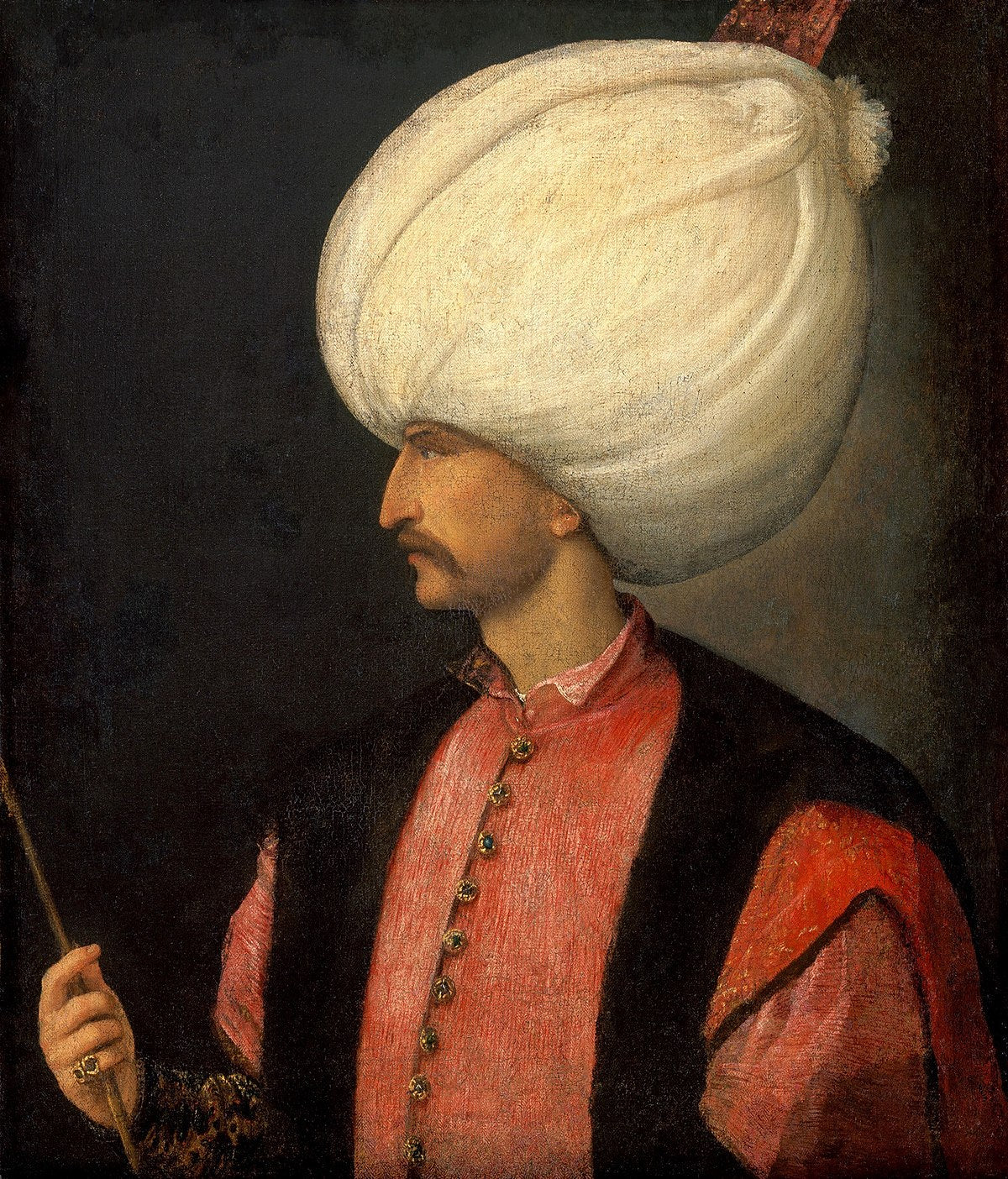 Portrét sultána Solimana II (Süleyman Nádherný) – Připsáno Titianovi