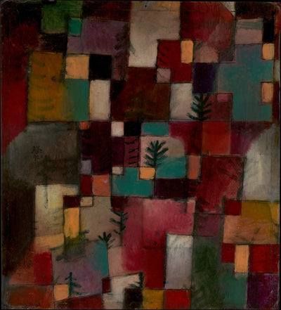 Rythmes rouge-vert et violet-jaune - Paul Klee - Alpha Reproduction
