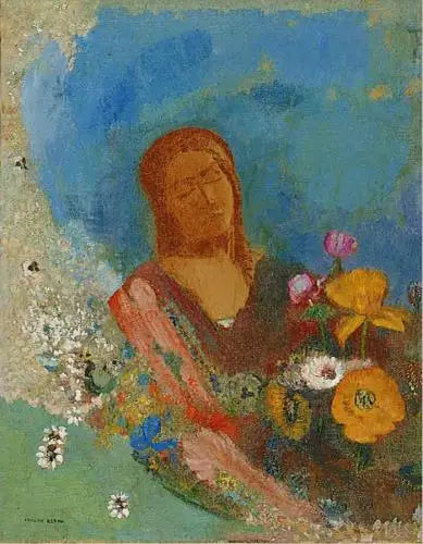 Zavřené oči - Odilon Redon