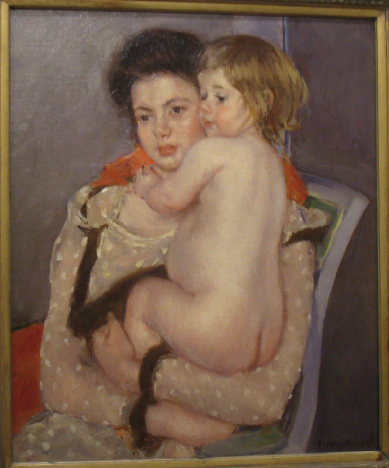 Portrét královny LeFebvreové s nahým dítětem - Mary Cassatt