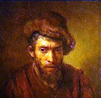 Reproduction du tableau « Buste d'homme avec un chapeau de fourrure - Rembrandt » par Alpha Reproduction en peinture à l’huile