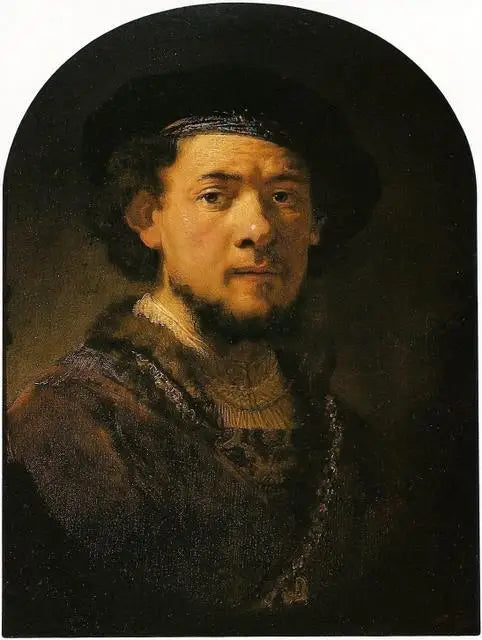 Autoportrét s zlatým řetězem - Rembrandt