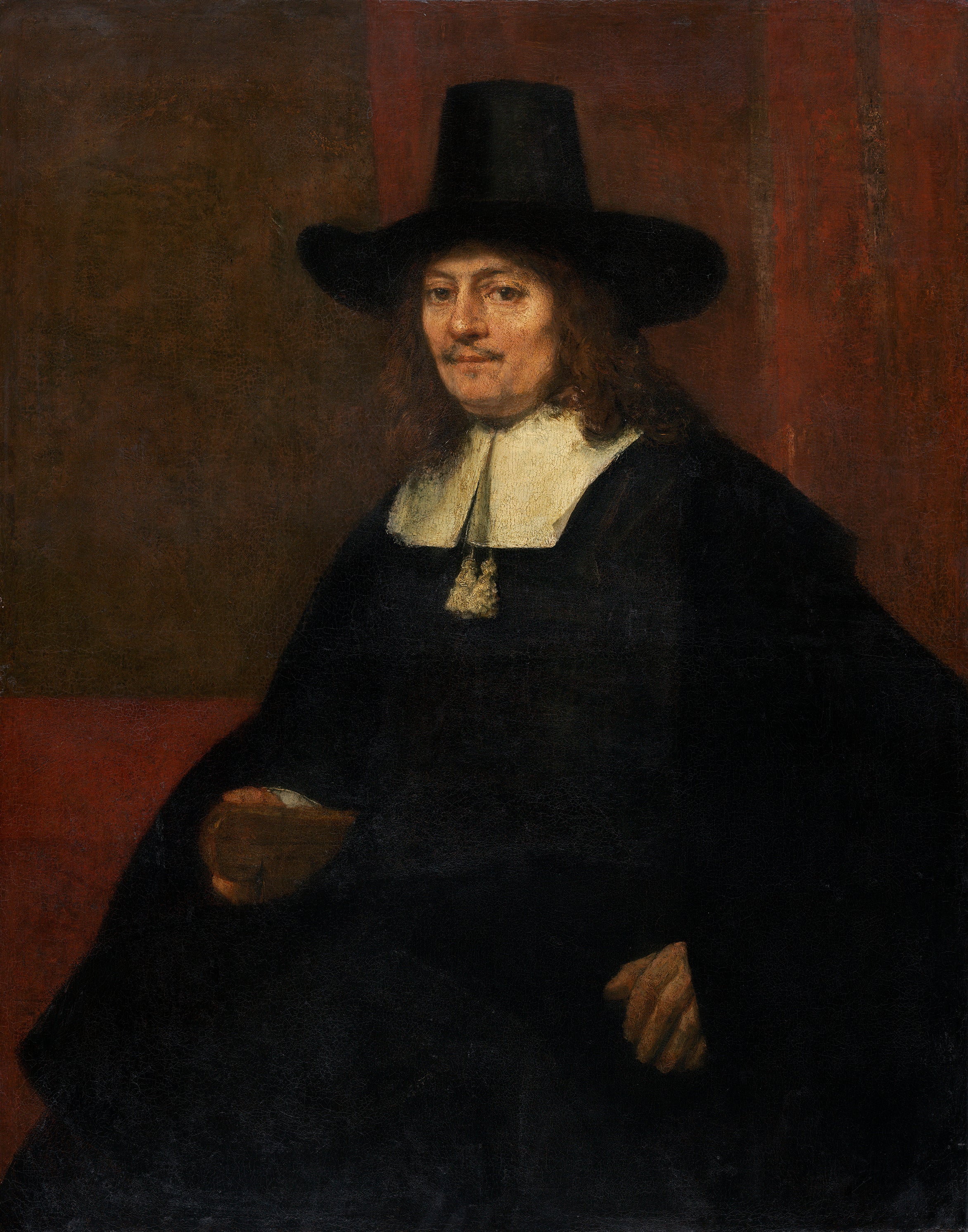 Reproduction du tableau « Portrait d'un homme au chapeau haut de forme - Rembrandt » par Alpha Reproduction en peinture à l’huile