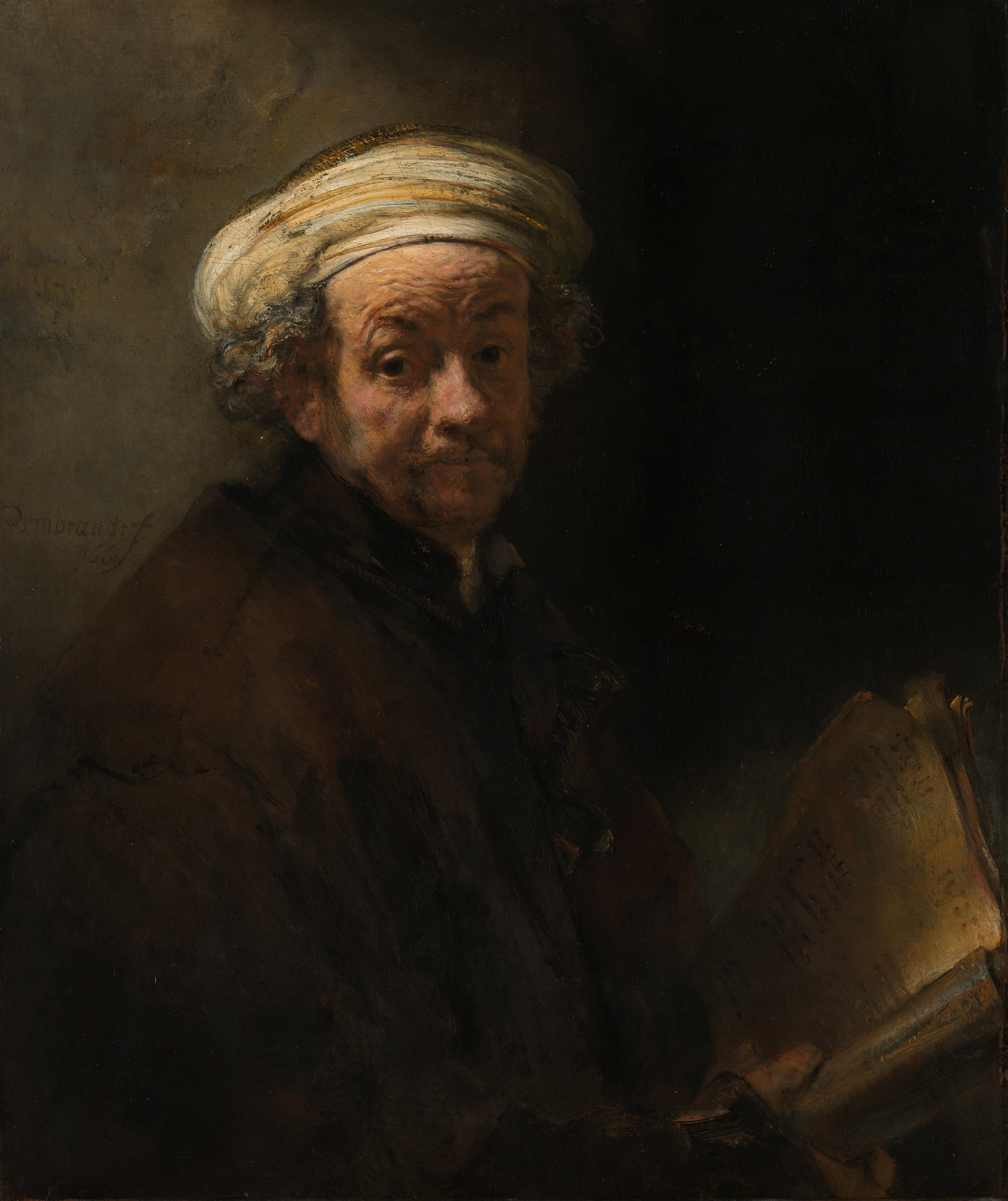 Reproduction du tableau « Autoportrait en apôtre Paul - Rembrandt » par Alpha Reproduction en peinture à l’huile