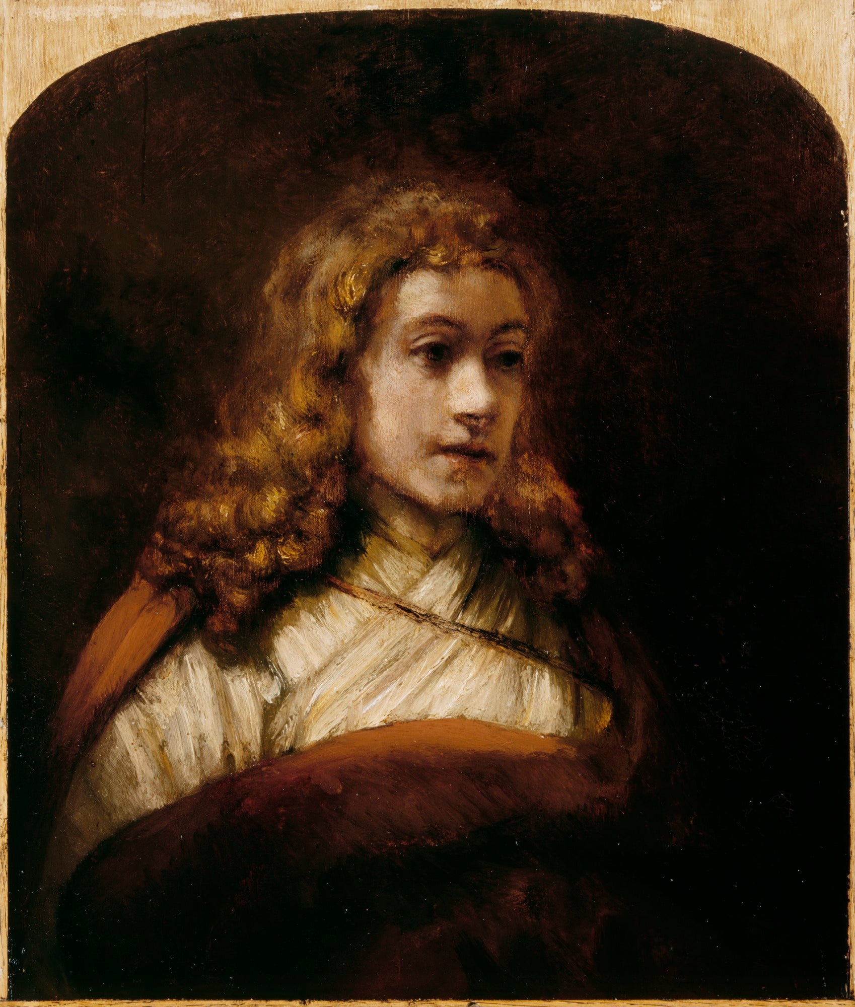 Reproduction du tableau « Titus posant pour une étude d'ange - Rembrandt » par Alpha Reproduction en peinture à l’huile