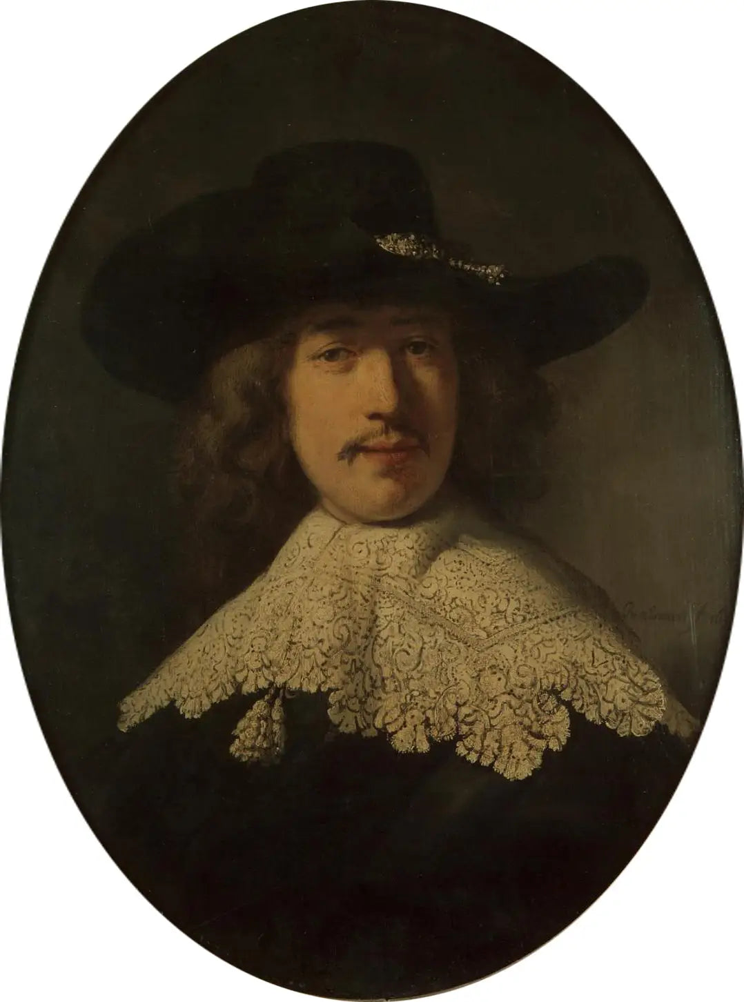Reproduction du tableau « Portrait d'un jeune célibataire - Rembrandt » par Alpha Reproduction en peinture à l’huile