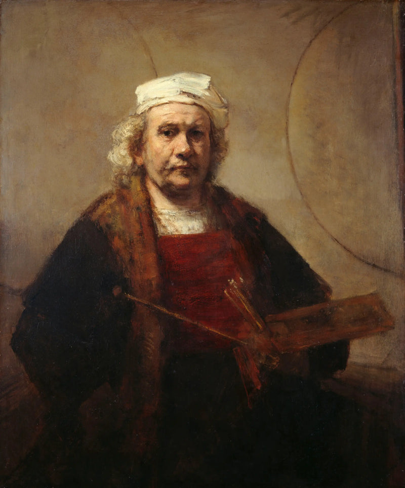Autoportrét se dvěma kruhy - Rembrandt