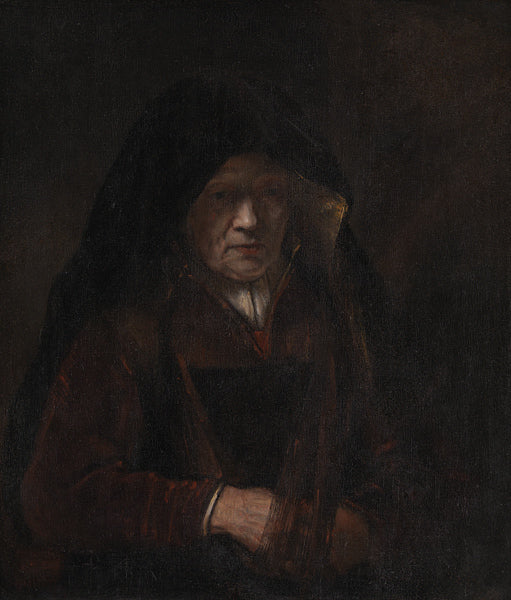 Reproduction du tableau « Une vieille femme - Rembrandt » par Alpha Reproduction en peinture à l’huile