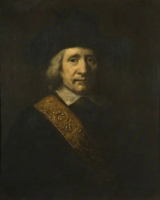 Reproduction du tableau « Portrait d'homme (Le Porte-étendard, Floris Soop, 1604–1657) - Rembrandt » par Alpha Reproduction en peinture à l’huile
