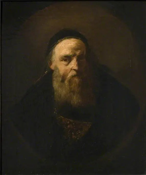 Reproduction du tableau « Portrait d'un vieil homme (Shylock) - Rembrandt » par Alpha Reproduction en peinture à l’huile