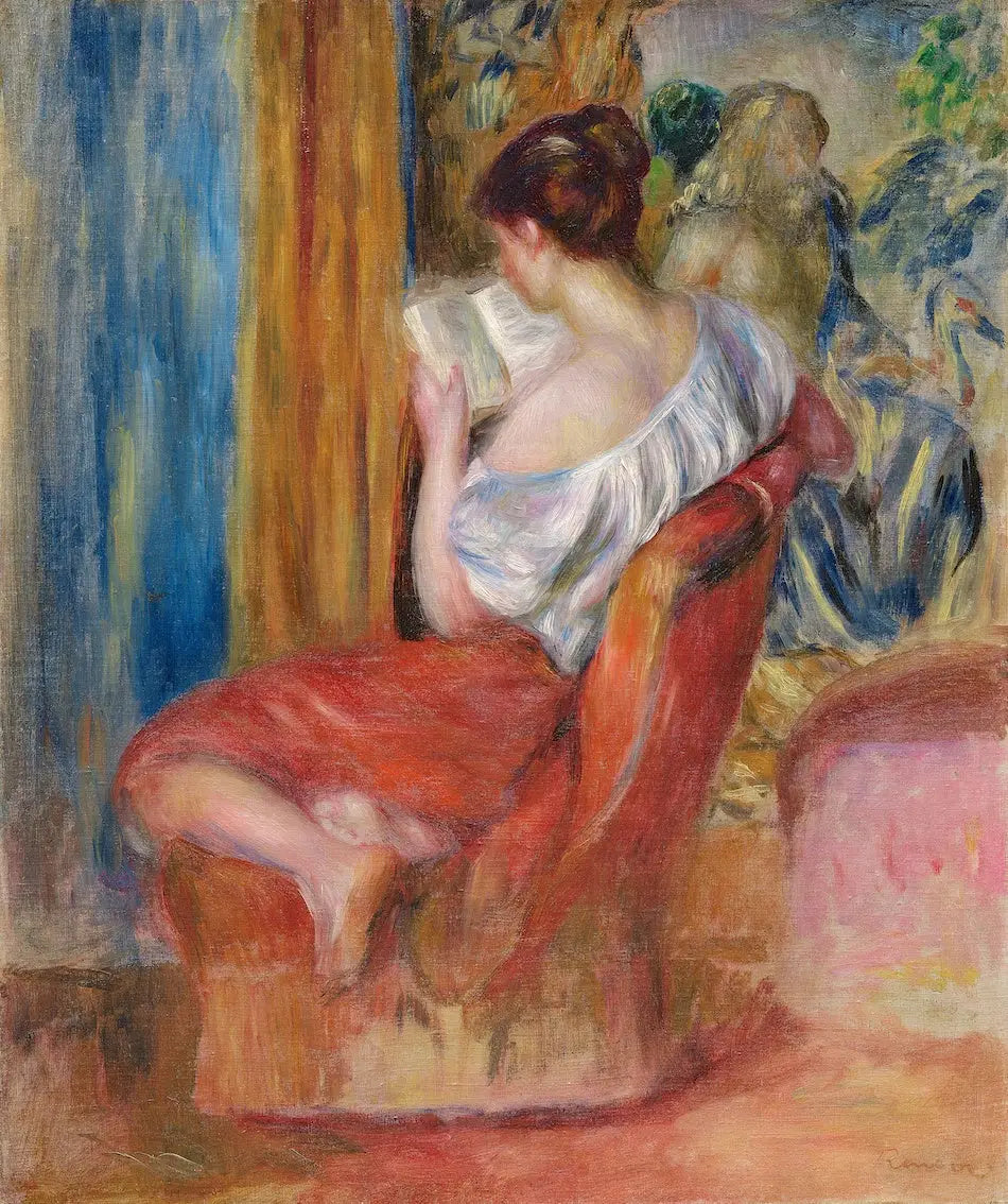 Reproduction du tableau « Femme lisant - Pierre-Auguste Renoir » par Alpha Reproduction en peinture à l’huile