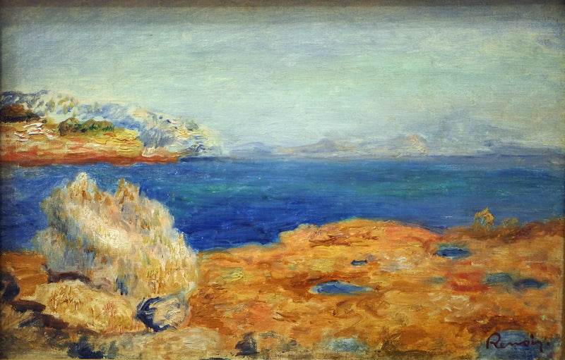 Žluté skály s modrým mořem - Pierre-Auguste Renoir
