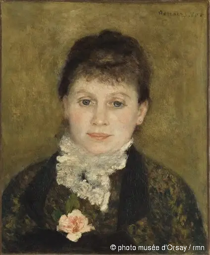 Žena s bílým límcem - Pierre-Auguste Renoir