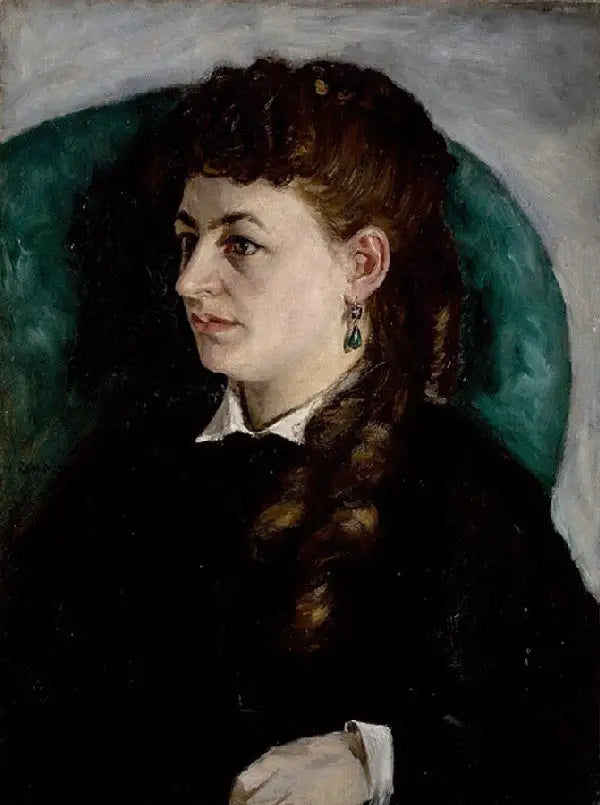 Reproduction du tableau « Portrait de Clémence Tréhot, dite Mme Jules Le Cœur - Pierre-Auguste Renoir » par Alpha Reproduction en peinture à l’huile