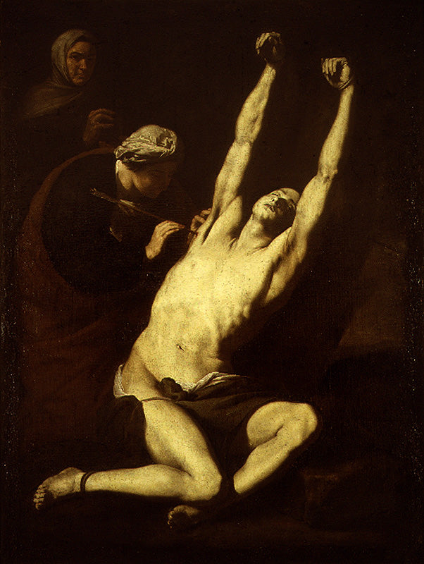 Svatý Sebastian asistovaný svatou Irene - Jusepe de Ribera