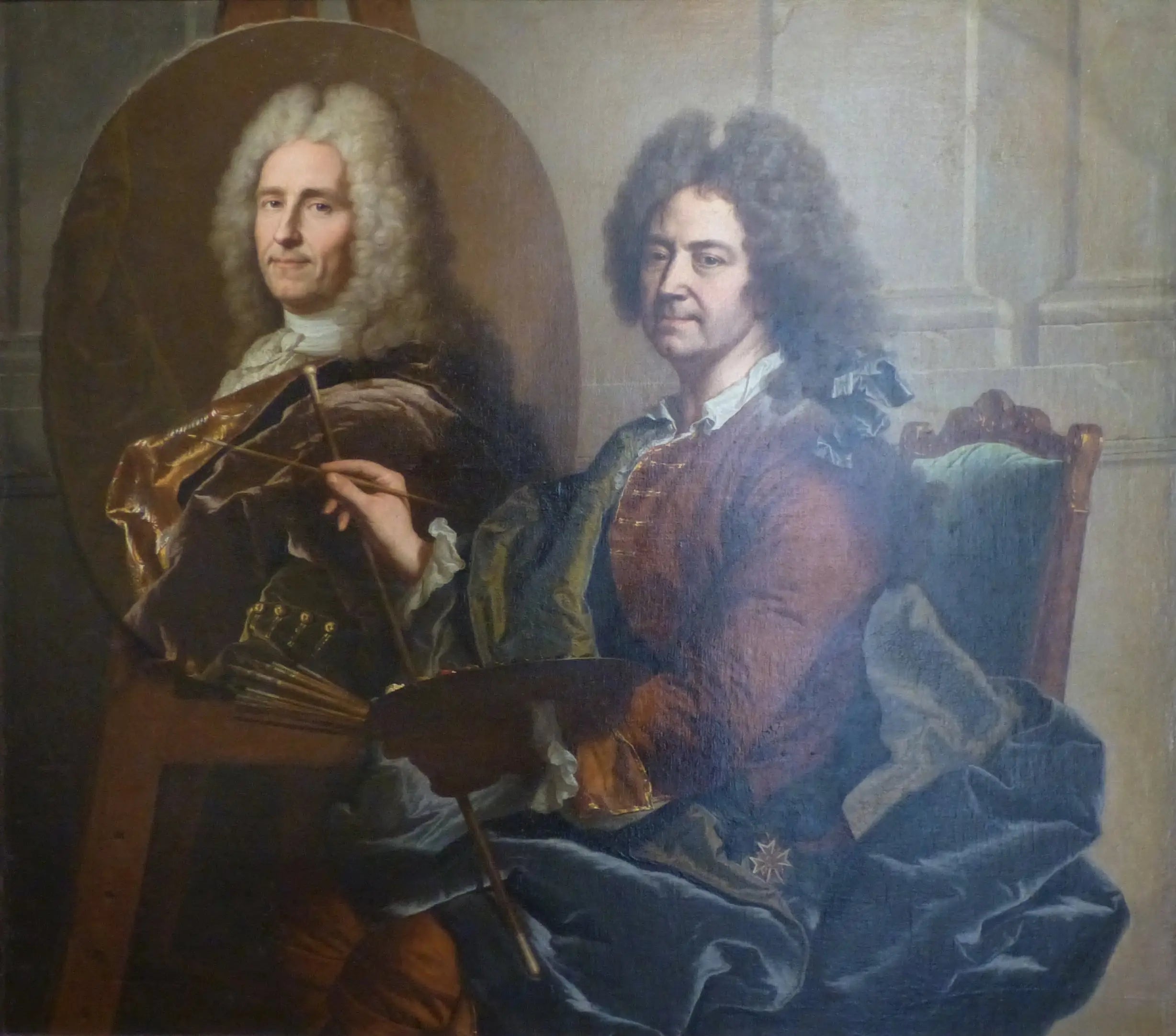 Autoportrait devant le portrait de François Castanier - Hyacinthe Rigaud - Alpha Reproduction