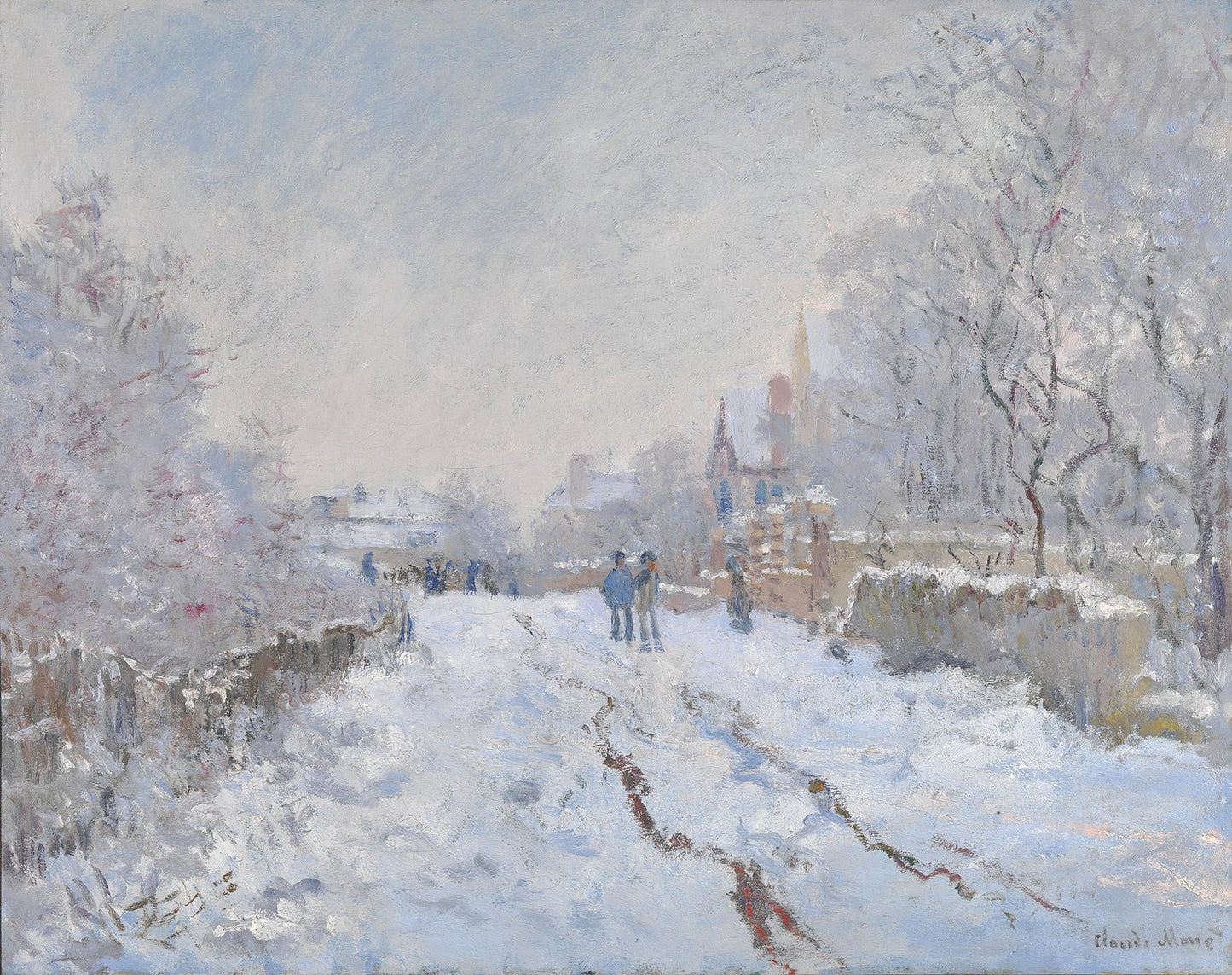 Ulice pod sněhem v Argenteuil – Claude Monet, 1875