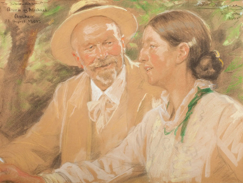 Anna a Michael Ancher na svých stříbrných svatbách - Peder Severin Krøyer