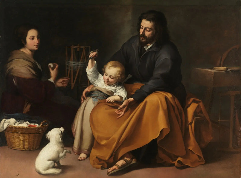 Svatá rodina s malým ptáčkem - Bartolomé Esteban Murillo