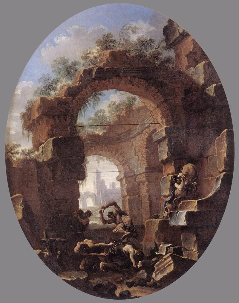 Anachorètes tentées par des démons - Salvator Rosa