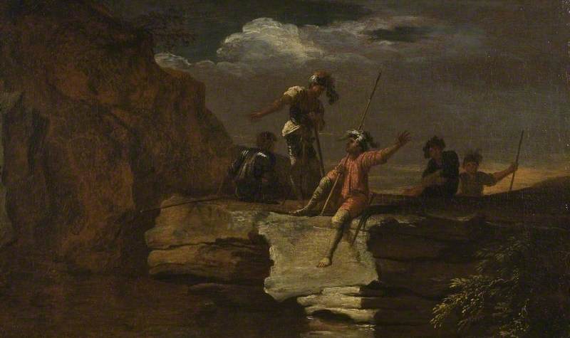 Paysage avec bandits (panneau 2 sur 2) - Salvator Rosa