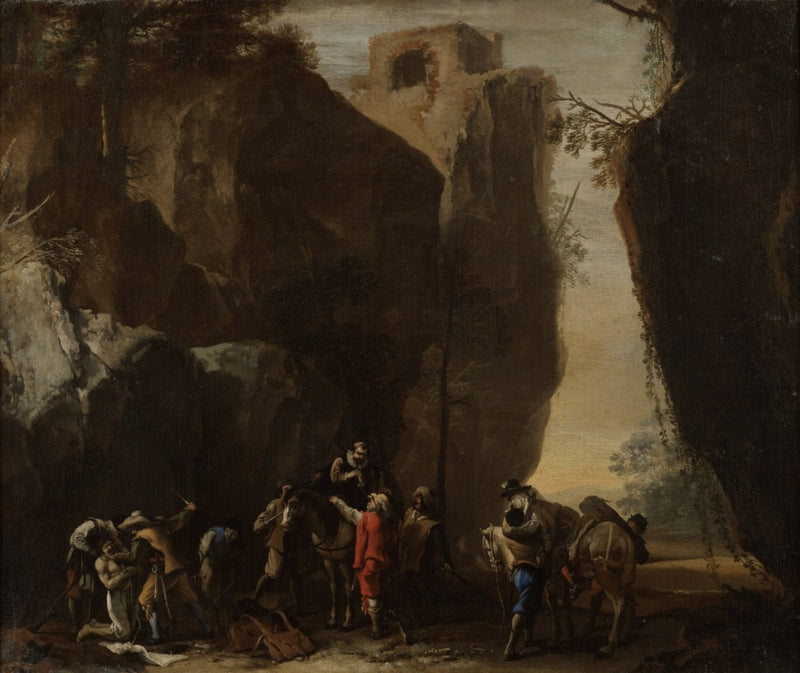Des bandits détroussent des voyageurs - Salvator Rosa