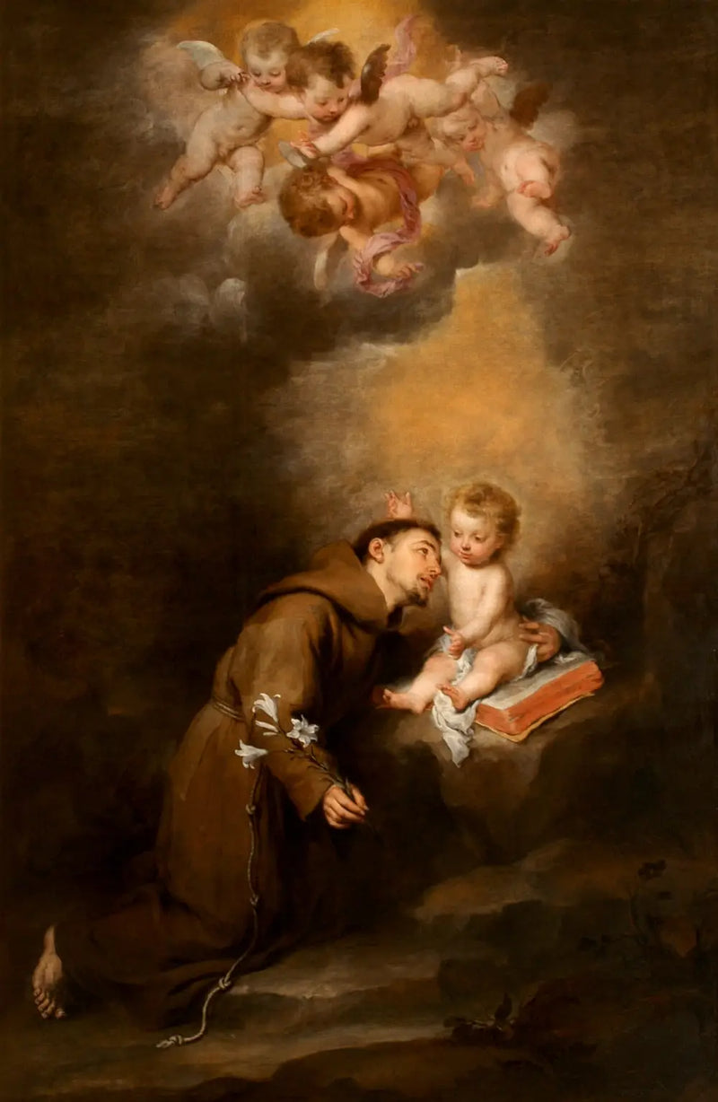 Sv. Antonín Paduánský s dítětem - Bartolomé Esteban Murillo