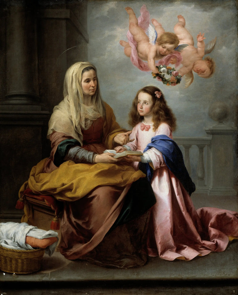 Svatá Anna učí Marii číst - Bartolomé Esteban Murillo