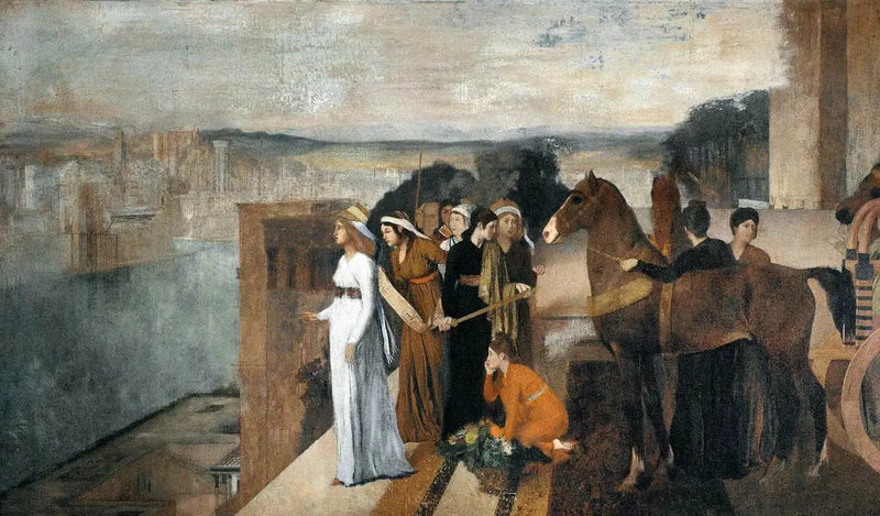 Sémiramis staví Babylon - Edgar Degas