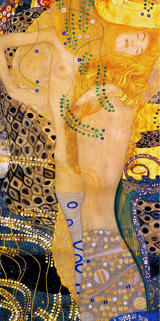 🐍✨ Vodní had II – Gustav Klimt (1904–1907)