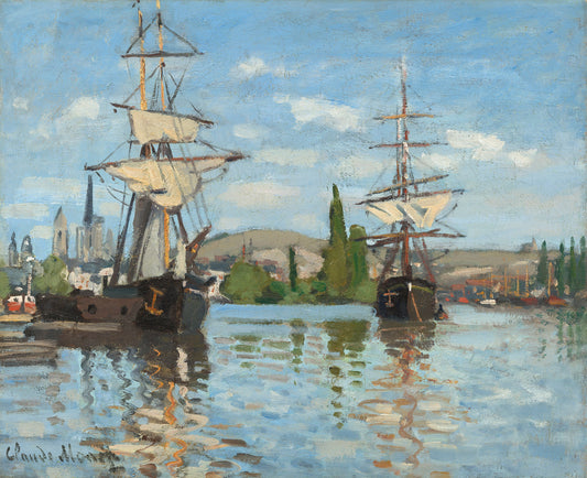 Lodě v Rouenu – Monet 1872
