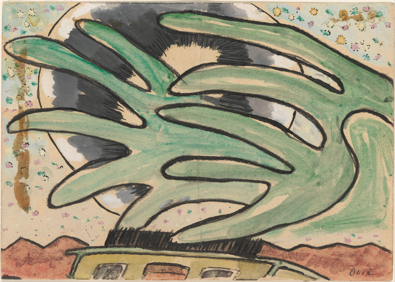 Boule d'argent, barge et arbres - Arthur Dove