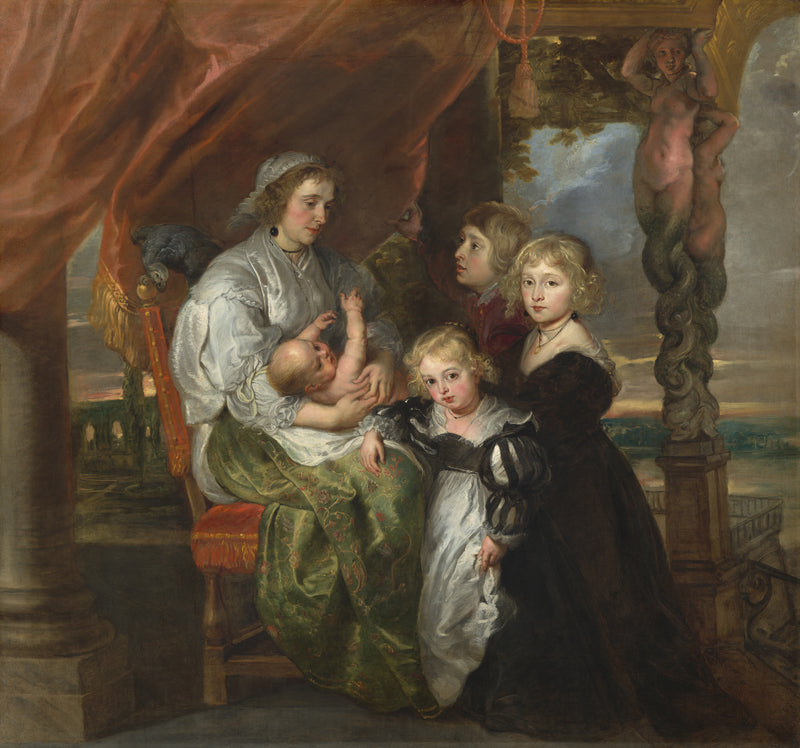 Deborah Kip, épouse de Sir Balthasar Gerbier, et ses enfants - Jacob Jordaens1