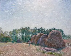 Senožně na Moretu - ranní efekt - Alfred Sisley