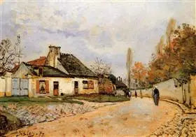 Ulice sousedů, Louveciennes - Alfred Sisley