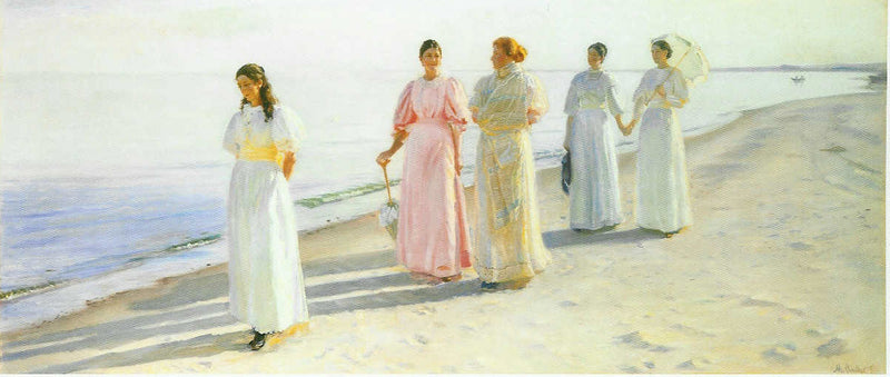 Procházka po pláži Skagen - Michael Peter Ancher