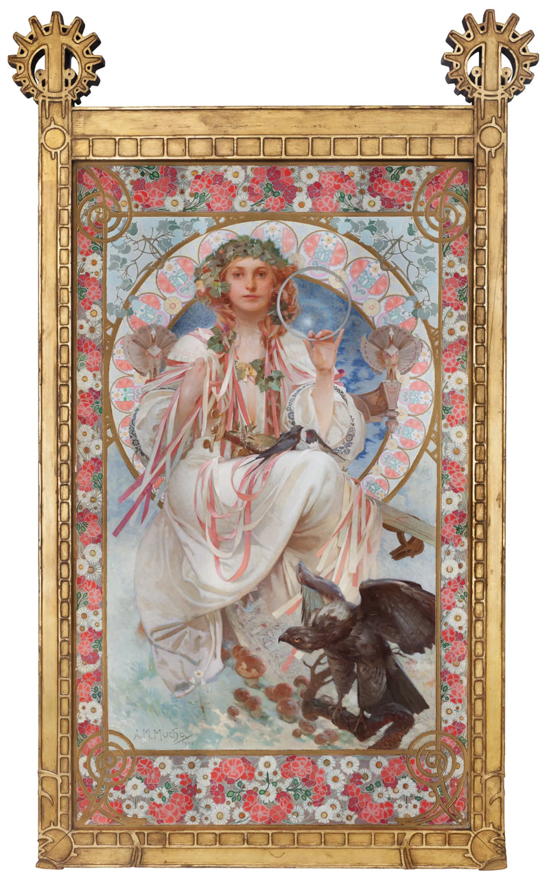 Portrét Joséphine Crane-Bradley ve Slávii - Alphonse Mucha