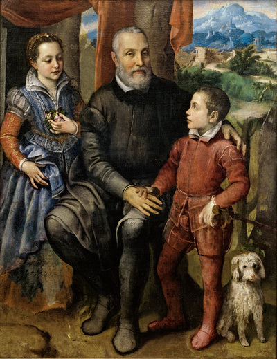 Portrait d'Amilcaré, Minerve et Astrubale Anguissola - Sofonisba Anguissola