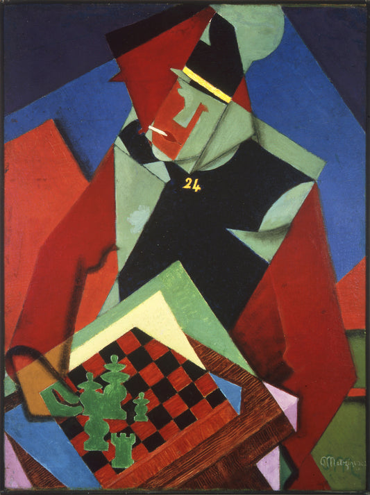 Voják u šachové partie – Jean Metzinger (1914–1915)
