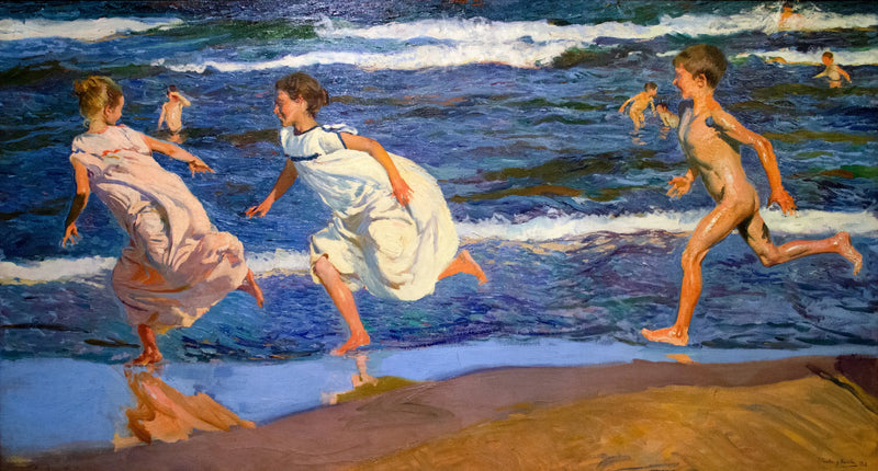 Běhání podél pláže, Valencie - Joaquín Sorolla