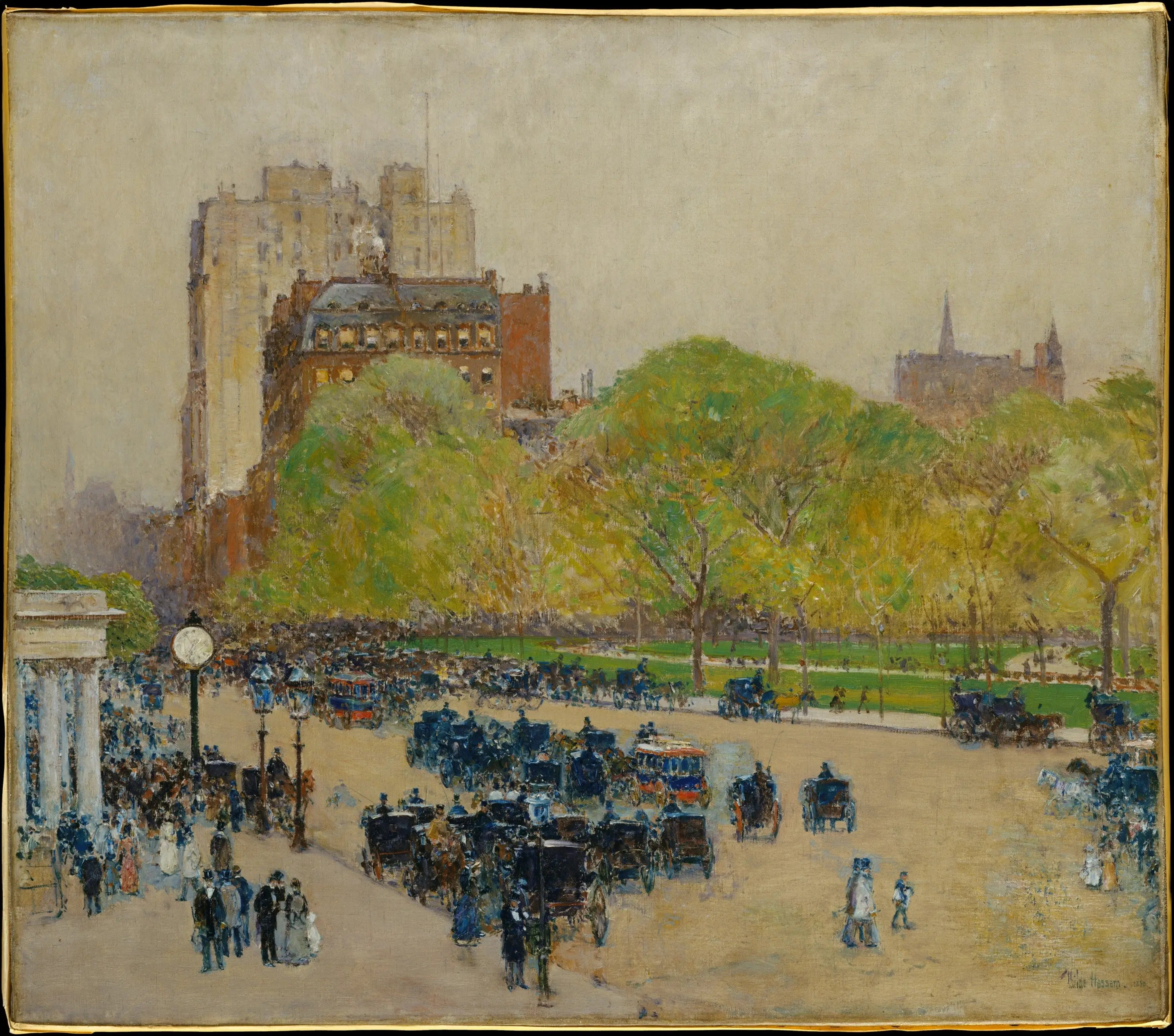 Matinée de printemps au cœur de la ville - Childe Hassam - Alpha Reproduction
