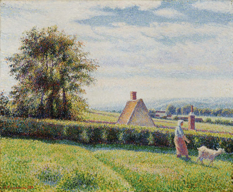 Žena a koza v Éragny - Camille Pissarro
