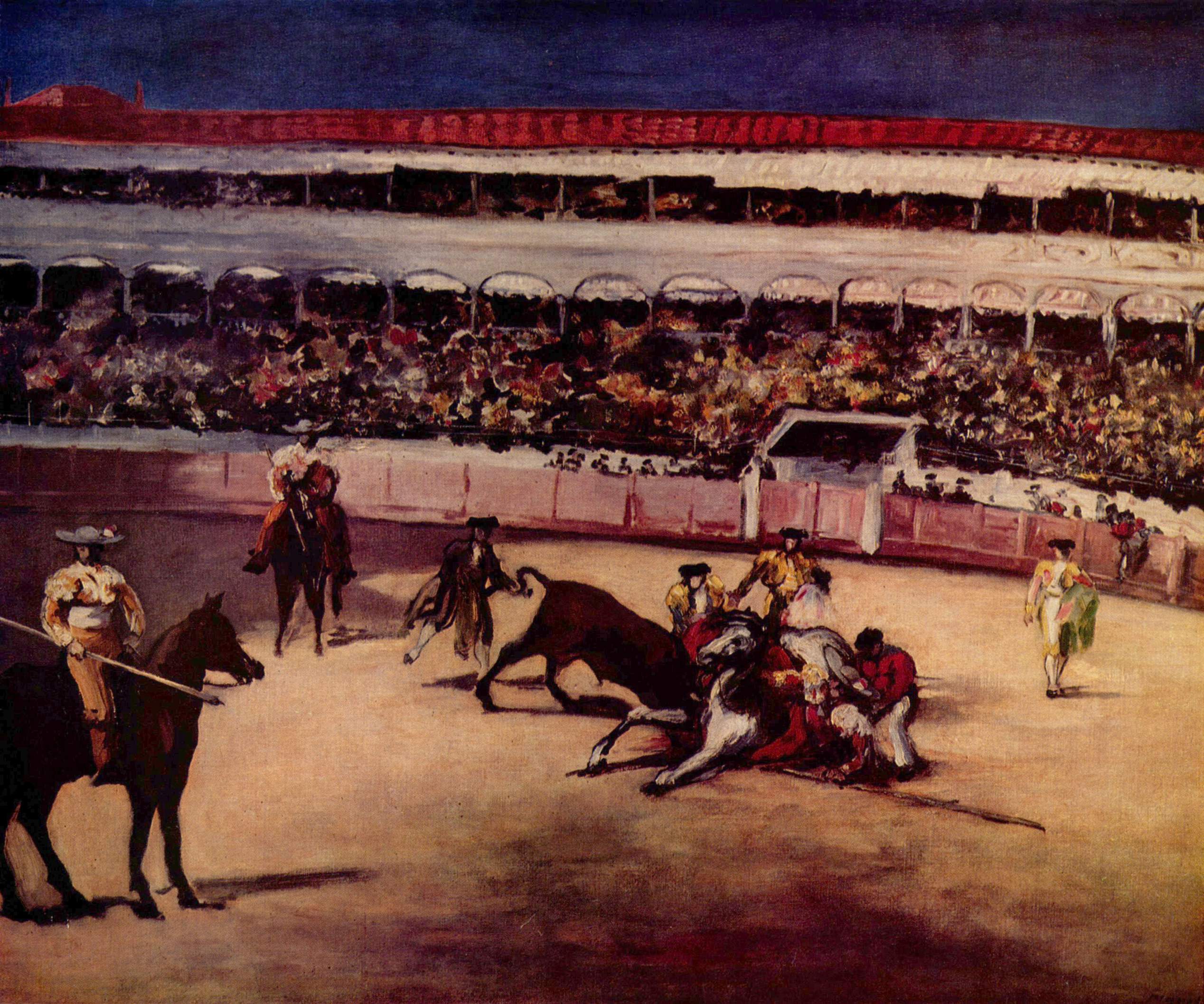 Reproduction du tableau « Combat de taureaux - Édouard Manet » par Alpha Reproduction en peinture à l’huile
