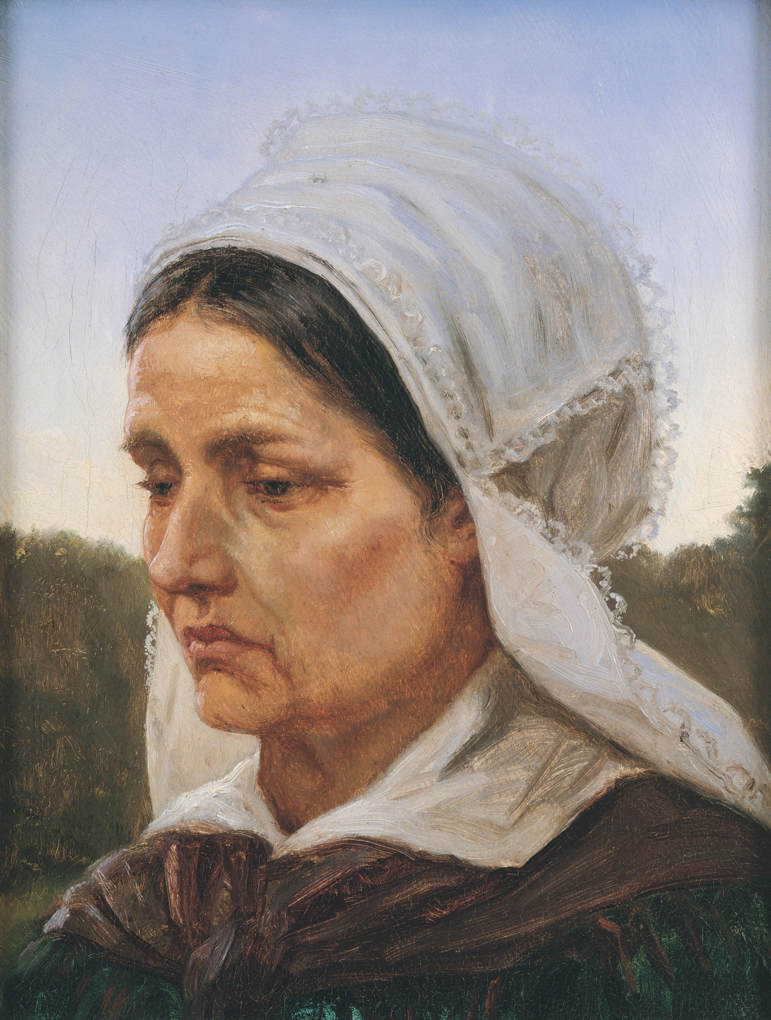 Étude d'une femme d'Arildsläge en Suède en tenue de fête - Peder Severin Krøyer