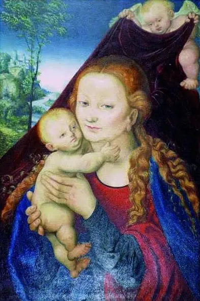 Panna s dítětem. - Lucas Cranach starší