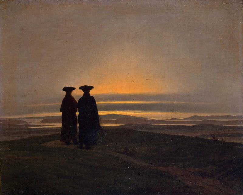 Západ slunce - Caspar David Friedrich
