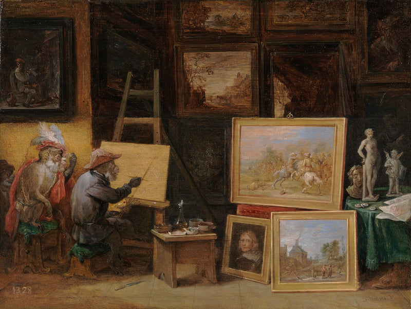 Le Singe peintre - David Teniers le Jeune